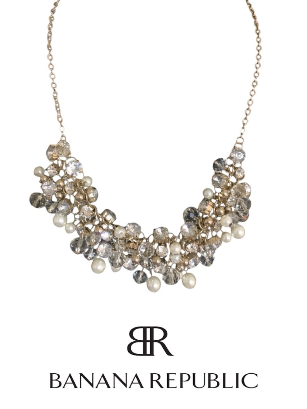 Banana Republic Crystal Pearl Necklace